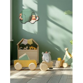 MACGIKMIRO Elephant Acrylic Mirror Non-Glass Shatterproof Mirror Lovely Animal Unbreakable Wall Mirror Decorative Frameless Mirrors for Home Room Decoration Gift for Kids Women Men