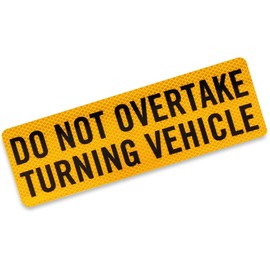 Companion Caravan Do Not Overtake Vehicle Safety Reflective Sticker, Yellow/Black