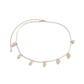 Beaded Shell Waist Chain Body Accessories for Women Teen Girls Beach Shell Belly Chain Belt Beads Waist Chain for Girls Summer Boho Waist Beads Chain