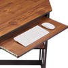 VECELO Corner Desk Computer Desk Writing Table with Smooth Keyboard