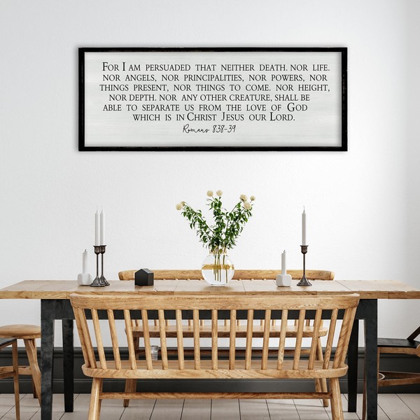 ZZJJHYWGQ For I am Persuaded Bible Verse Wall Decor Art