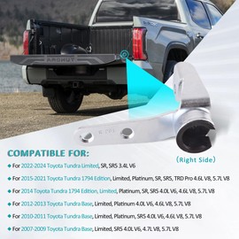 Tailgate Gate Hinge Assembly Compatible for Toyota Tundra 2007-2024 Passenger Side Hinge Assy Tail Gate 66110-0C020