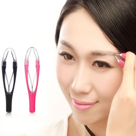 Pink Eyebrow Tweezer, Retractable Eyebrow Pinch Clip Clamps, Slant Tip Eyebrow Trimming Hair Removal Makeup Tool, Automatic Eyebrow Tweezer Tweezers