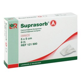Suprasorb A Calcium Alginate Compression 8 Gauze Swabs 5 x 5 cm