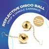 Rave Envy Disco Ball Earrings for Women - 70's Gold,