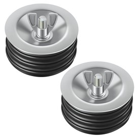 Dreyoo 2 Pcs 3 Inch Sewer Cleanout Cap, Steel Mechanical Test Plug, Sturdy Pipe Plug, Cap for Outside Sewer Pipe with Galvanized Screw and Wing Nut Fit for Most Pipe Sink Pool