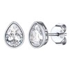 Silvora S925 Silver Cubic Zirconia Earrings, Sparkling Teardrop Shape/Rectangular/Rhombus Zirconia