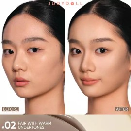 Judydoll 주디돌 리퀴드 컨투어 언더 브라이트닝 하이라이터 빌더블 울트라 블렌딩 페이스 컨투어링 (따뜻한 언더톤 Judy Doll Liquid Contour Under Brightening Highlighter Buildable Ultra Blending Face Contouring (Warm Undertone) [02 Fair With Warm Undertones]