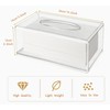 Clear Acrylic Tissue Box，Rectangle Disposable Paper Facial Holder with Lid,Dryer