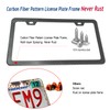 Aootf License Plate Frames Anti Theft- Tamper Proof Carbon Fiber