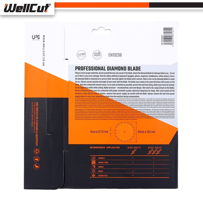 WellCut Diamond Cutting Blades Extreme 22.23mm Bore 115mm, 125mm, 230mm