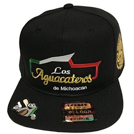 Los Aguacateros De Michoacan Troca 3 Logos Hat Snapback Black