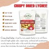CRISPY DRIED LYCHEE 2.47 oz (70g) VIETFARMFOOD: Freeze-dried, no sugar