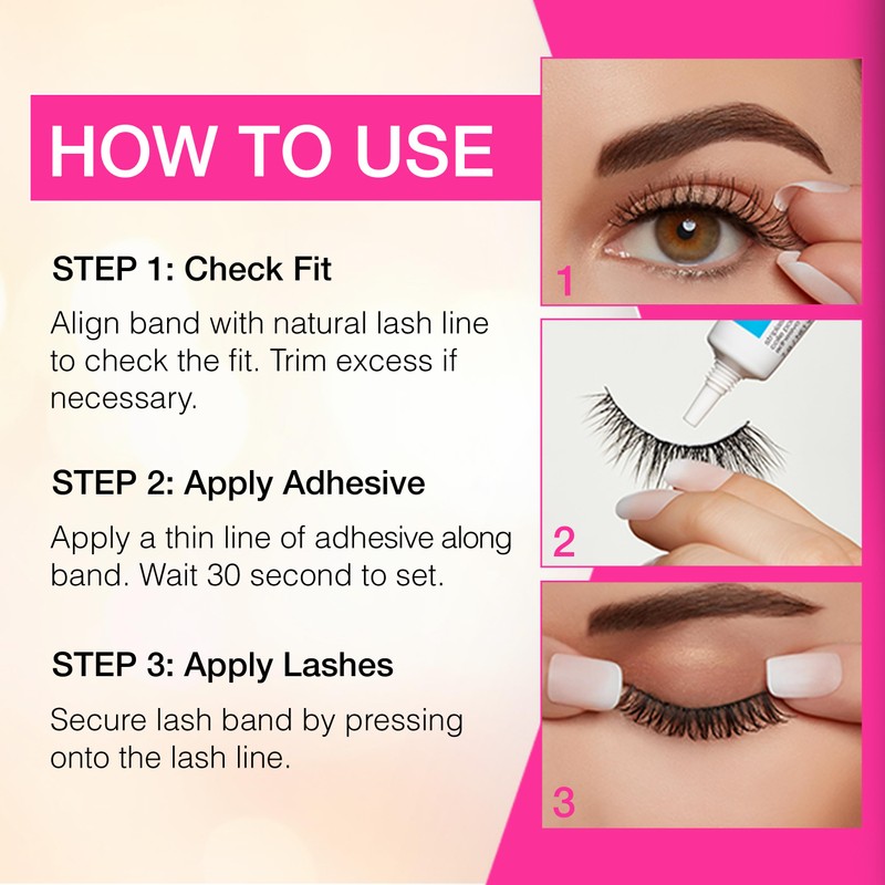 Andrea Fake Eyelashes Multi-Pack with Applicator, 21mm - Natural Look