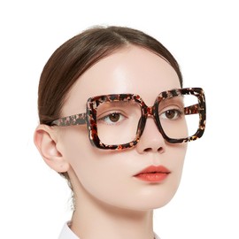OCCI CHIARI 1.25 Oversized Reading Glasses Women Stylish Large Readers 1.0 1.5 2.0 2.5 3.0 3.5 1.25 1.75 2.25 2.75 4.0 (Leopard, 1.25)
