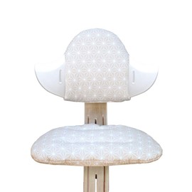 Blausberg Evomove Baby Coated Seat Cushion Set for Nomi High Chair Happy Star Beige