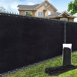 AofeiGa AofeiGa 180GSM 4ft x 50ft Fence Privacy Screen Heavy Duty Fence Cover Garden Wall Backyard Black
