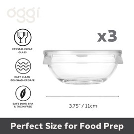 Oggi Pinch Bowls, 4-Ounce, Clear
