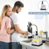 Soap Dispenser with Sponge Holder and Brush Holder,White Marble 3
