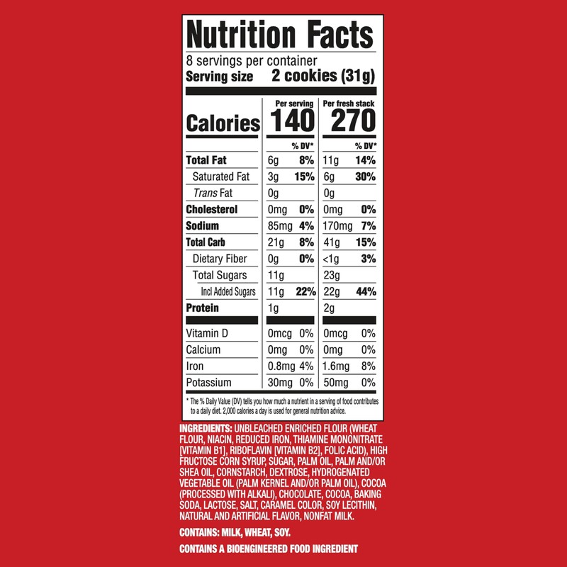 CHIPS AHOY! Fresh Stacks Chewy Chocolate Chip Cookies, 6-8.66 oz