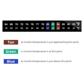 AQUANEAT 6 PCS Aquarium Thermometer Strips, Fish Tank Thermometer Sticker, Terrarium Water Temperature Test (0.71" x 5.13")