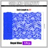Swpeet 5 Yard by 6" Wide Royal Blue Lace Fabric