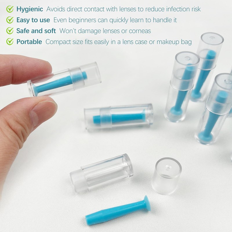 12-Pack Silicone Hard Contact Lens Remover Tools – Hard Scleral