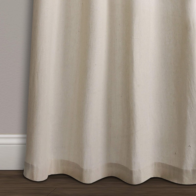Lush Decor Milo Linen Window Curtain Panel Pair, 84" x