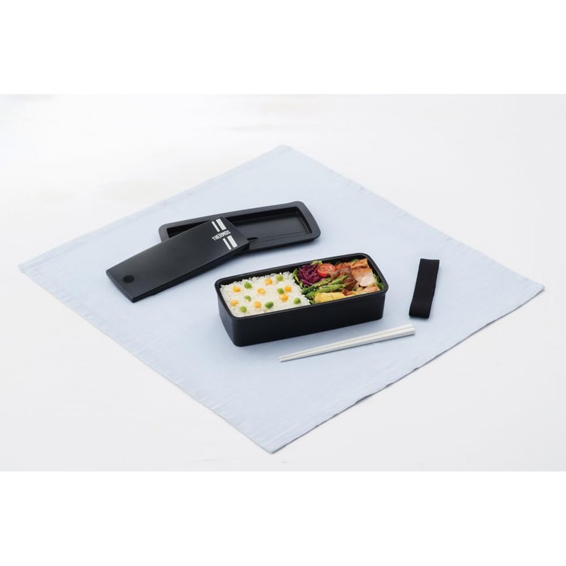 Thermos DJS-701 BKSL Lunch Box, Fresh Lunch Box with Chopsticks,
