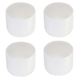 Rebower 4 Pack Screw Thread Protector Cover Rubber End Caps, [for Screw, Bolt, Rod End Cap] - 2 3/8 inch(60mm) Inner Dia/White