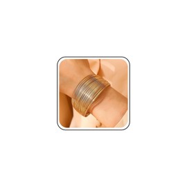 Inateannal Gold Cuff Bangle Bracelet for Women Gold Wrist Cuff Wrap Bracelet Open Wide Wire Bracelets Adjustable Open Cuff Hand Bracelet Wire Cuff Modern Bracelet