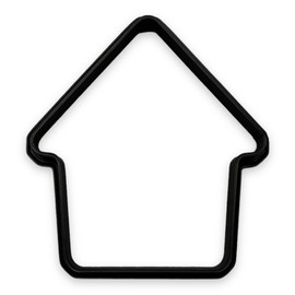 Doghouse Cookie Cutter with Easy to Push Design (3.5 inch)