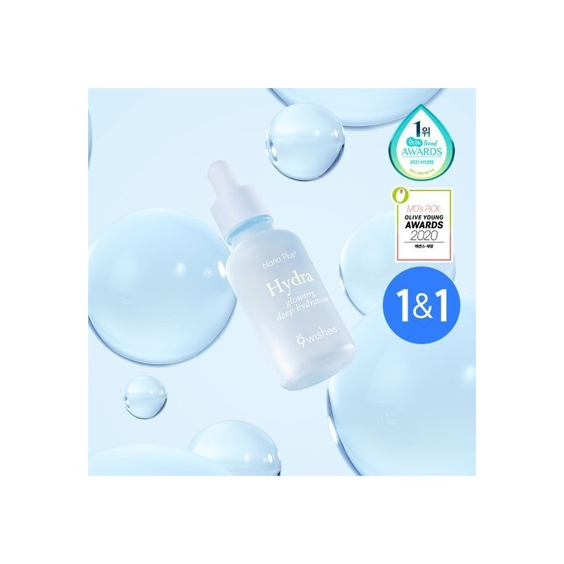Nine Wishes Hydra Moisture Ampoule Nano Plus 30ml Double Promotion