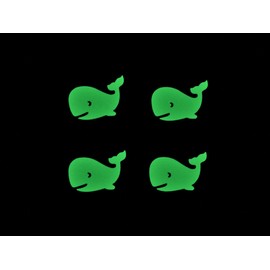 Baby Whales Glow In The Dark Vinyl Waterproof Stickers