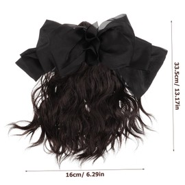 TOVINANNA Curly Hair Bun Extension Bow Effortless Volume Boost for Casual Updos for Thinning Hair and Everyday Wear Bow