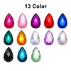 MECCANIXITY 50PCS Flat Back Acrylic Teardrop Gems 6x10mm Artificial Rhinestones