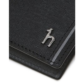 Hazzys (신세계센텀점)COLOR POINT 블랙 배색포인트 소가죽 슬림 반지갑 HJWA5E330BK (Sinsaegae Centum City) COLOR POINT Black Bicolor Leather Slim Wallet HJWA5E330BK