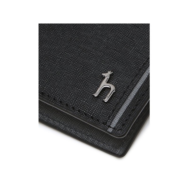 Hazzys (신세계센텀점)COLOR POINT 블랙 배색포인트 소가죽 슬림 반지갑 HJWA5E330BK (Sinsaegae