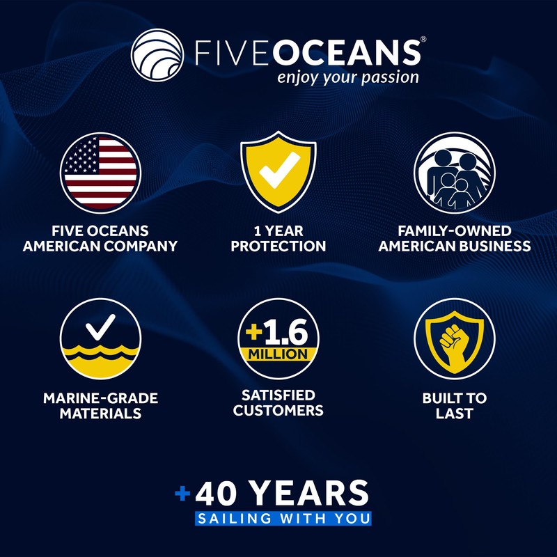 Five Oceans 10" Sailboat Winch Handle, Universal Floating Winch Handle,