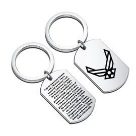 Gzrlyf US Air Force Keychain Air Force Gifts for Airman Air Force Veteran Keychain Gift Military Deployment Gifts(Keychain)