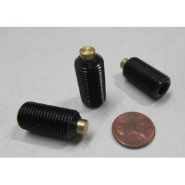 Kmac Alloy Steel Set Screws, Brass Tip, 1/2-20 x 1.00" Thread Length, 10 Pcs