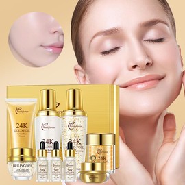 Juego de 9 piezas para el cuidado de la piel para mujer, hipoalergénico, hidrata la piel, colágeno, ácido hialurónico y mucina de caracol, ideal para todo tipo de piel
