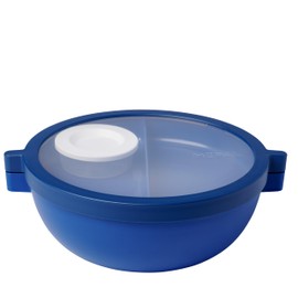 Mepal - Bento Vita Bowl - Lunch Box with Compartments - Extra Dressing Lid & Tray - Bento Box - Salad Box To-Go - 1500 ml - Vivid Blue