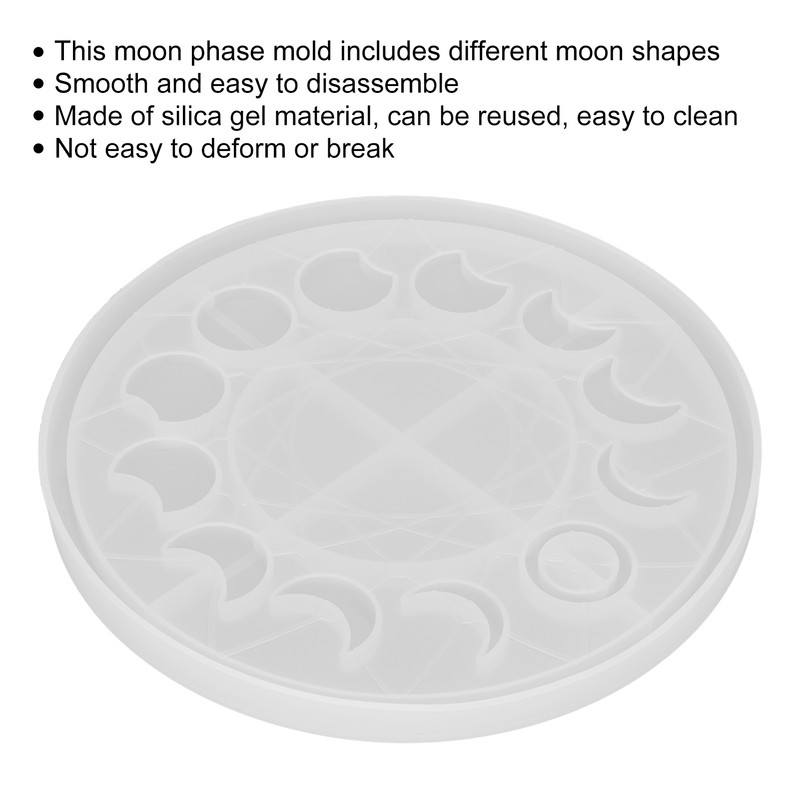 Moon Phase Tray Mold Lunar Eclipse Crescent Epoxy Resin Casting