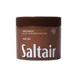 Saltair Multi-Lipid Body Butter – Hydrating 24-Hour Moisture – Body Cream for Soft Skin & Barrier Support – Ceramides, Coconut Oil & Shea Butter for Dry Skin Care – Driftwood, 10oz