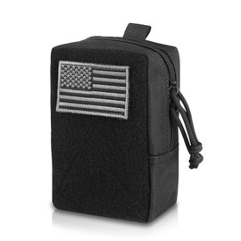 AMYIPO Mini MOLLE Pouch Multi-Purpose Compact Tactical Waist Bags Small Utility EDC Pouch (Black - Mini Pouch)