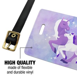 Magical Mom Unicorn and Baby Luggage ID Tags Suitcase Carry-On Cards - Set of 2