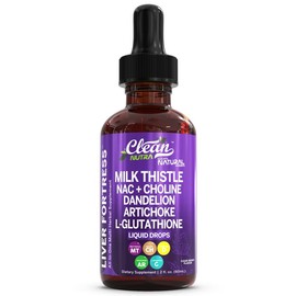 Clean Nutra Liver Fortress | Milk Thistle NAC Liver Cleanse Detox & Repair Supplement Liver Support Liquid Drops | Dandelion Extract, Artichoke, Chanca Piedra:_1 Bottle