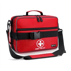430 Piece First Aid Kit, Well-Organized Premium Waterproof Compact Trauma Medical Kits with for Any Emergencies, Ideal for Home, Office, Car, Travel, Outdoor, Camping, Hiking, Boating (Red)
