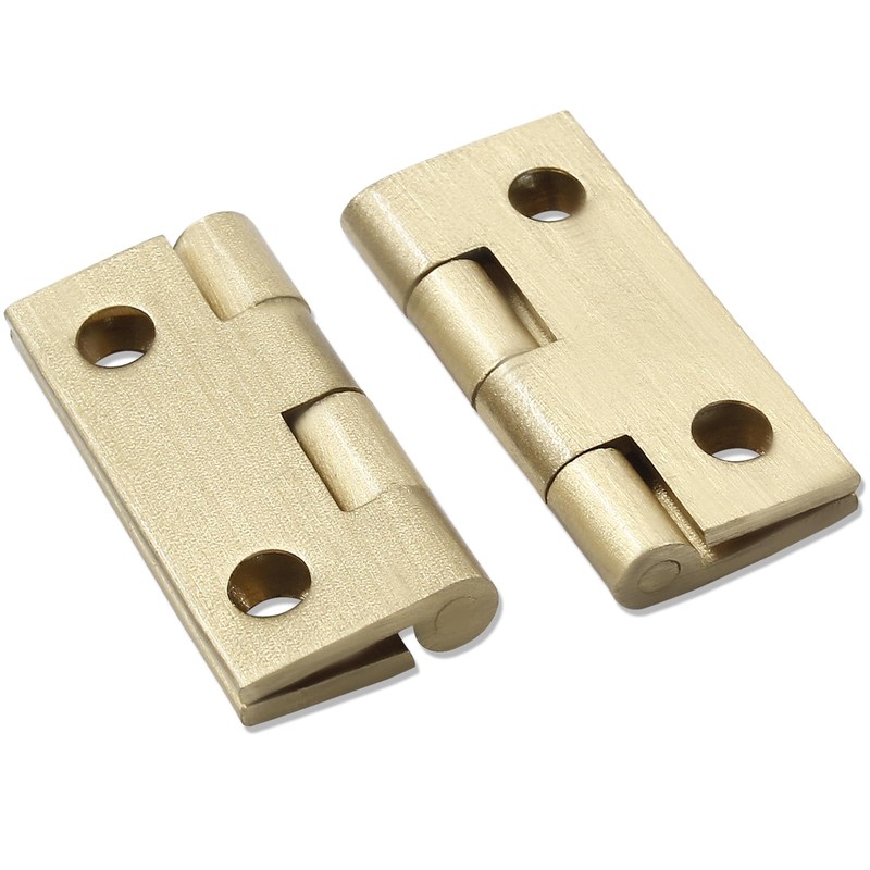Murtenze 8 Pcs 1 Inch Mini Solid Brass Hinges，Brass Cabinet
